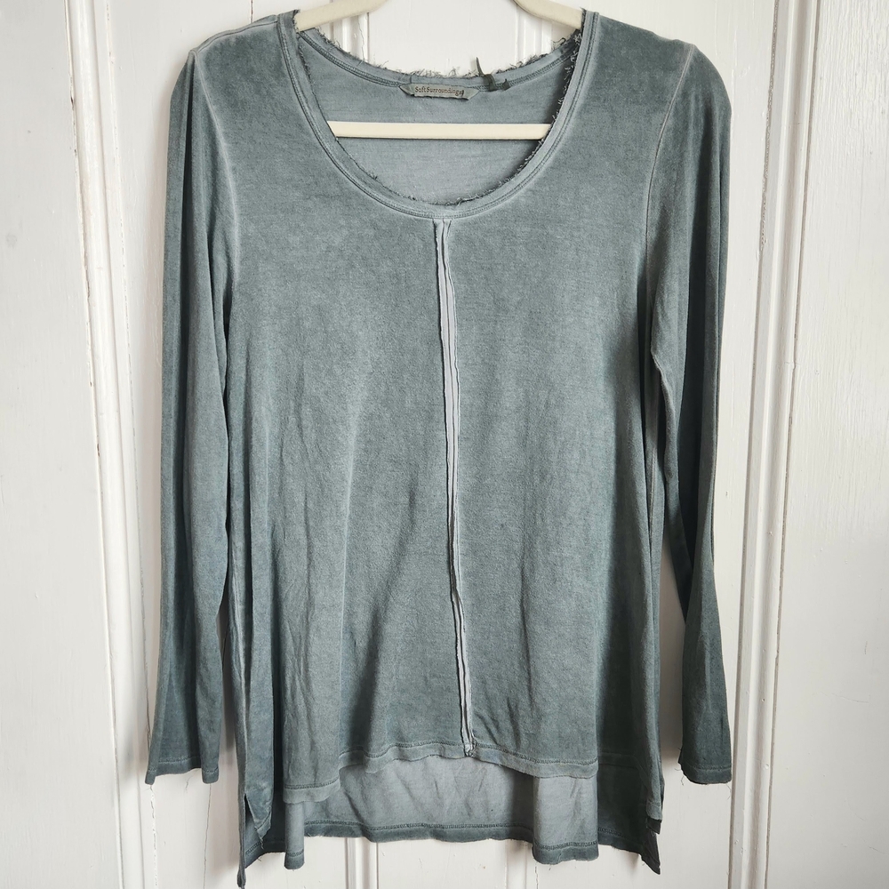Soft Surroundings Green Longsleeve Top Size Petite XS